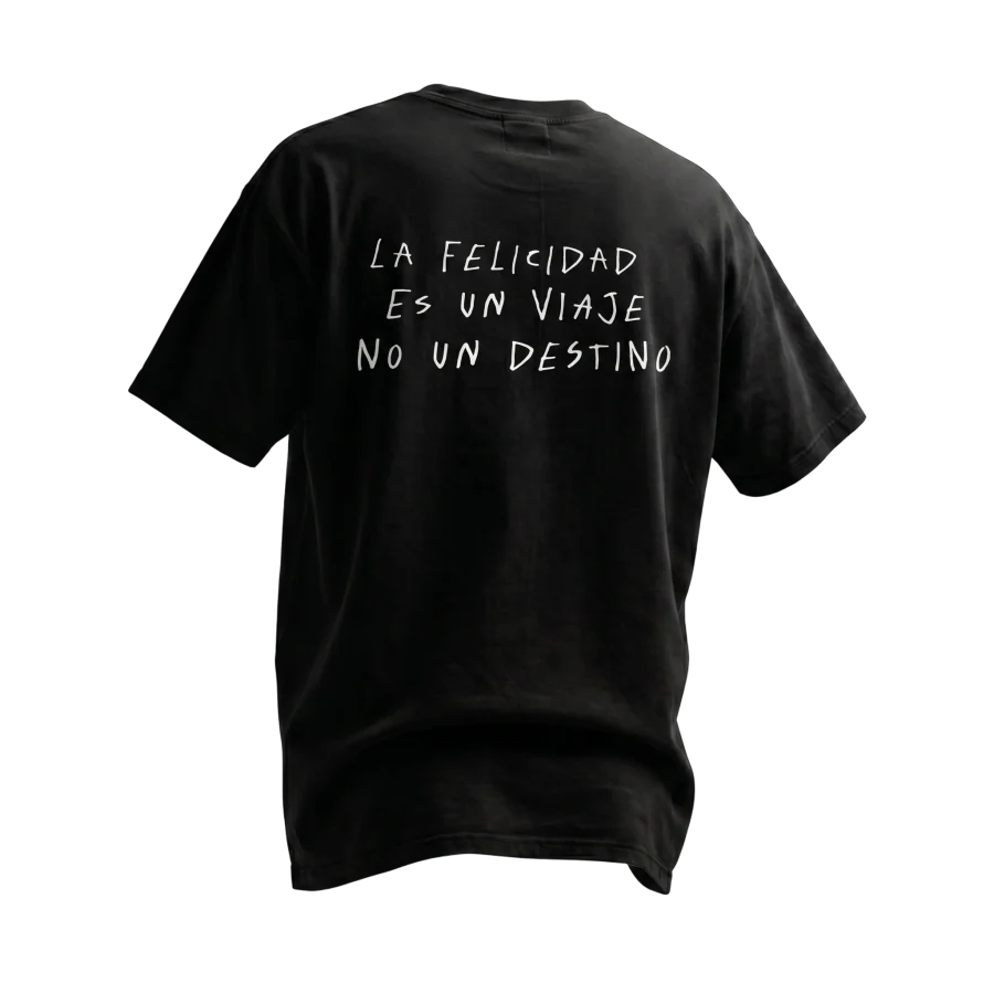 Remera Felicidad Destino Negra